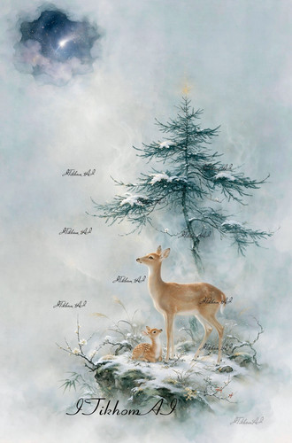Immagine arte digitale natale - immagine,