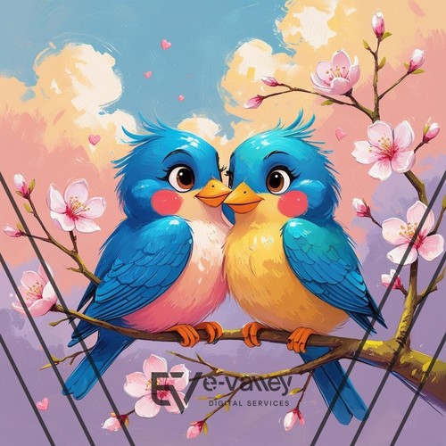 Love birds opera arte - love,