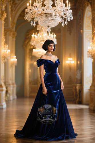 Bellissima donna abito velluto